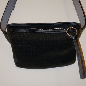 Mini Black Leather Belt Purse.